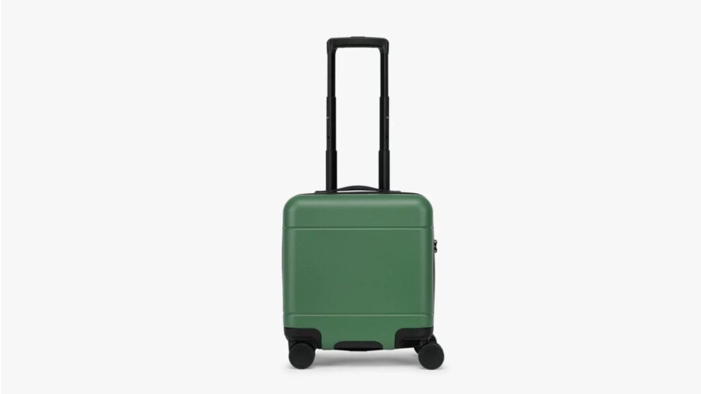 Calpak Hue Mini Carry-on luggage in green