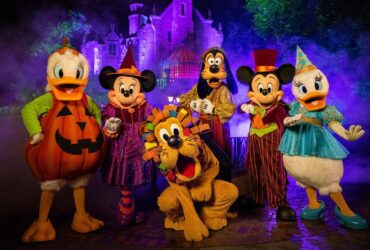 Costumed characters at Mickey's Not-So-Scary Halloween Party (Photo: Disney)