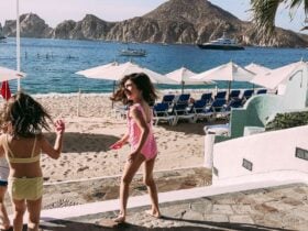 Kids playing on Los Cabo beach