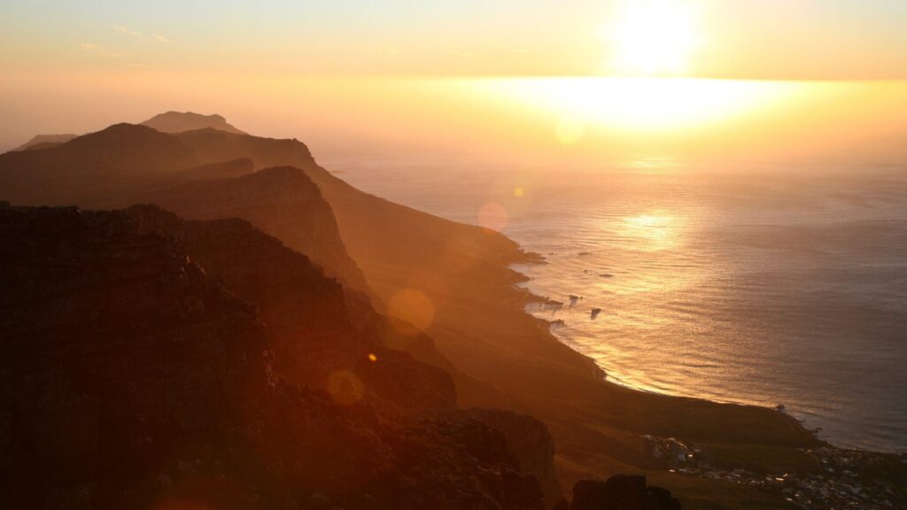 Cape Point near Cape Town South Africa at sunset