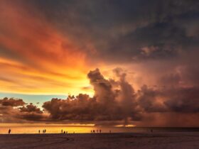 People watching a sunset in Florida