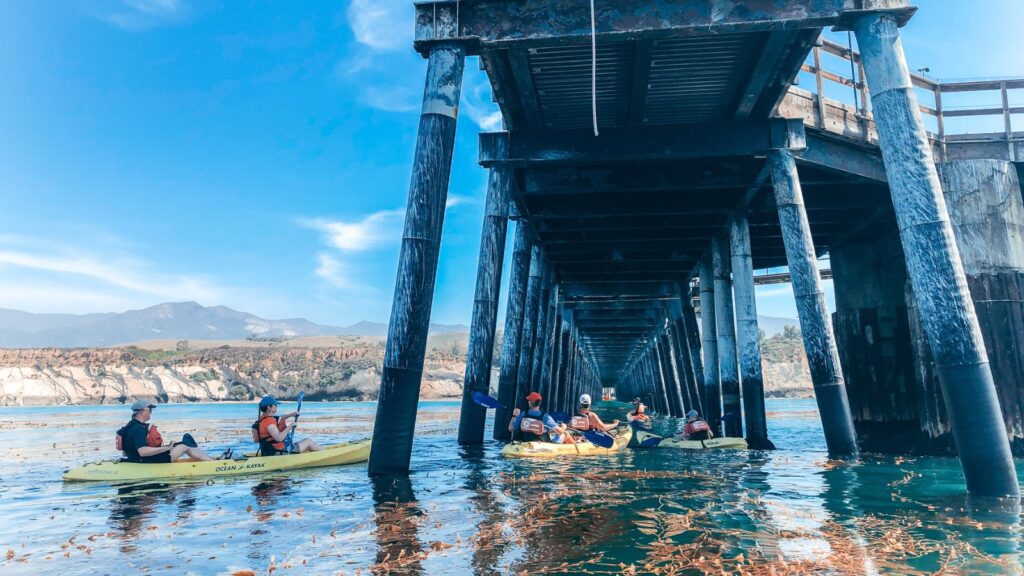 Kayaking under the pier in Santa Barbara (Photo: Santa Barbara Adventure Company)