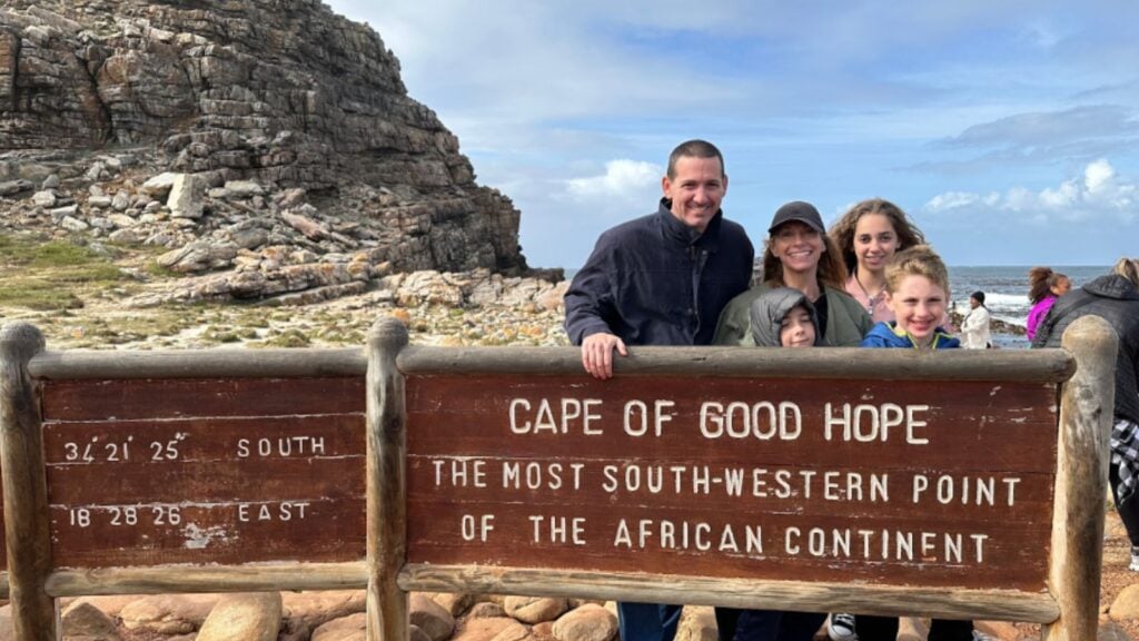 Michelle Spitzer and family on a trip to South Africa