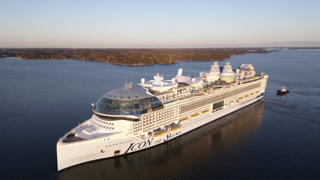 View of Royal Caribbean's Icon of the Seas ship