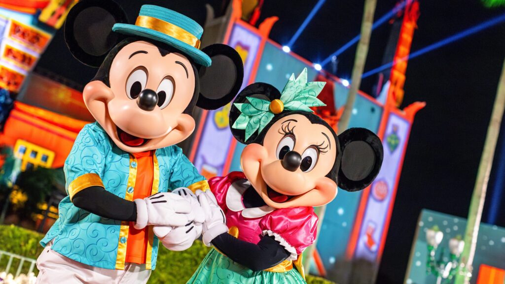 Mickey and Minnie Mouse at Disney Jollywood Nights