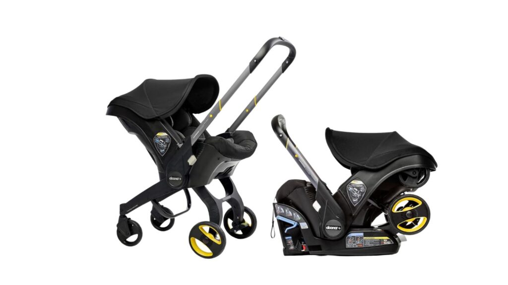 Doona car seat and travel stroller in black