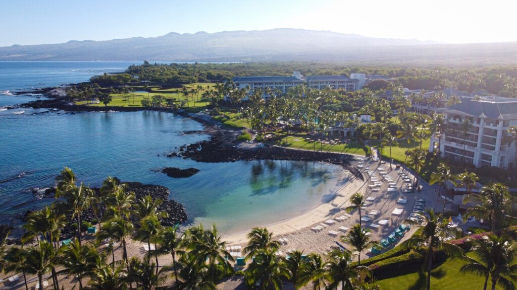aerial view of the Fairmont Orchid in Hawaii
