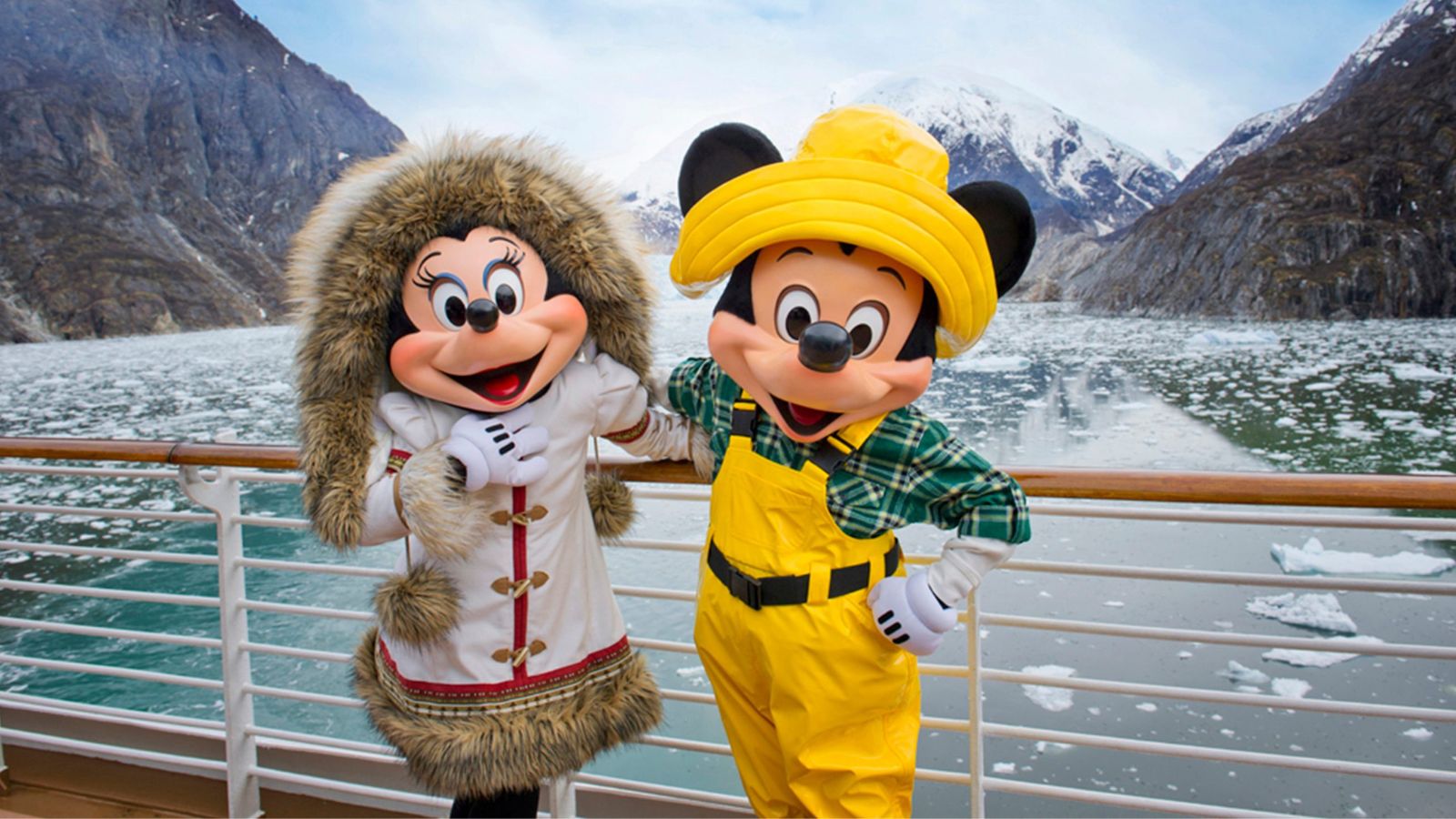 Minnie and Mickey Mouse on a Disney cruise in Alaska (Photo: Disney Cruise Line)