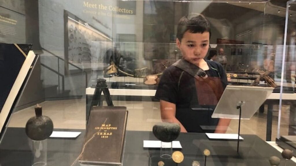 Child looking at exhibit at The Alamo in San Antonio