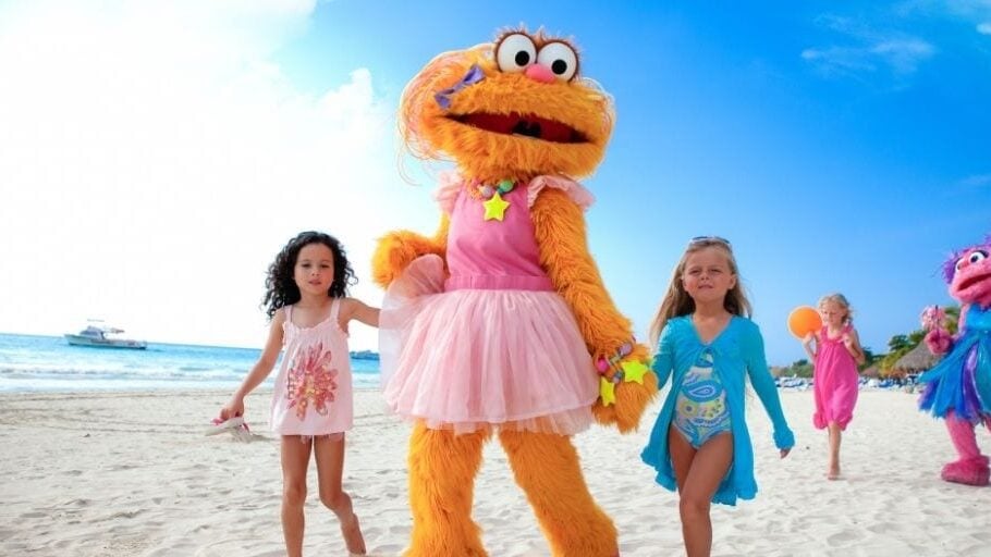 Sesame Street Characters and Kids at Beaches Negril