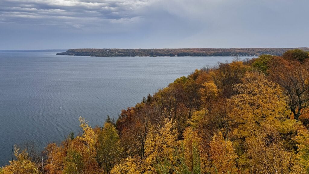 the view from Eagle Tower at Peninsula State Park in Door County Wisconsin