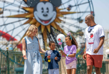 Family walking at Disneyland