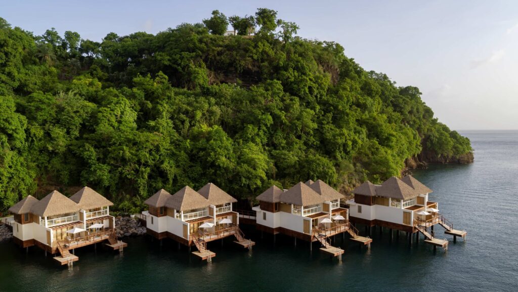 Two-story overwater villas at Sandals St. Vincent