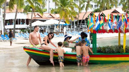 Family beach fun at Windjammer Landing Villa Beach Resort in St. Lucia (Photo: Windjammer Landing Villa Beach Resort)