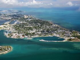 aerial view of the Florida Keys and Key West