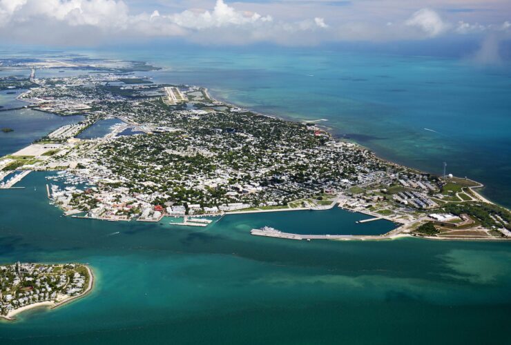 aerial view of the Florida Keys and Key West