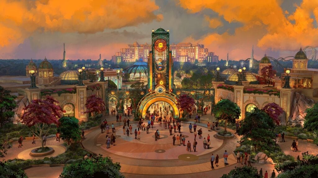 Artist's rendering of the entryway to Epic Universe (Credit: Universal Orlando)