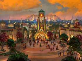 Artist rendering of the entrance to Universal Epic Universe