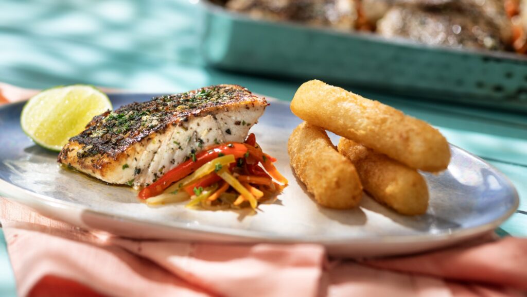 Bahamian style marinated grilled snapper at Disney Cruise Line's Lookout Cay