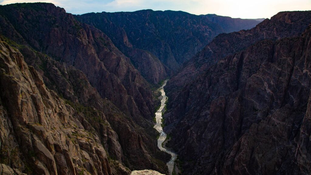 Black Canyon of the Gunnison National Park with view of river