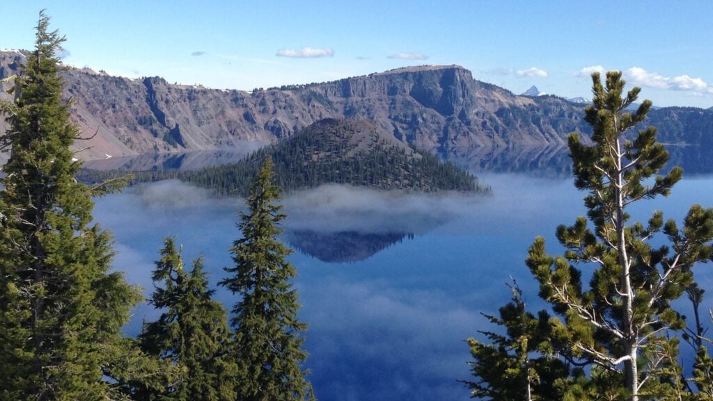 View of Crater Lake during the day