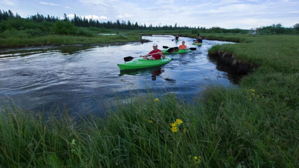 Kayaking on the South Fork of the Madison River, West Yellowstone