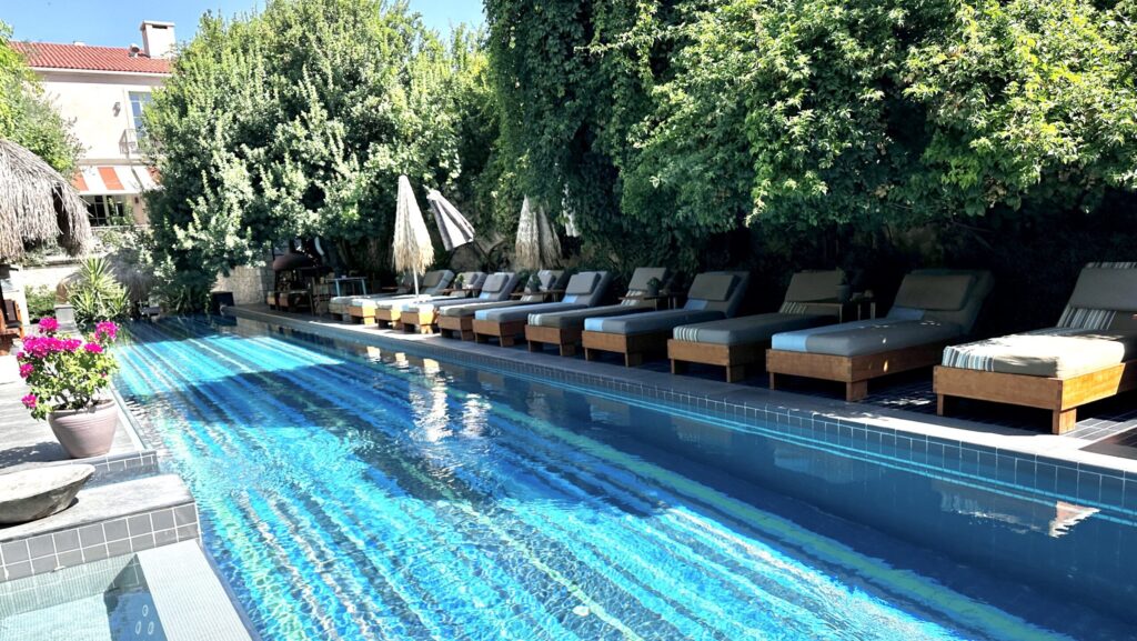 swimming pool at Alacati boutique hotel Alavya in Turkey