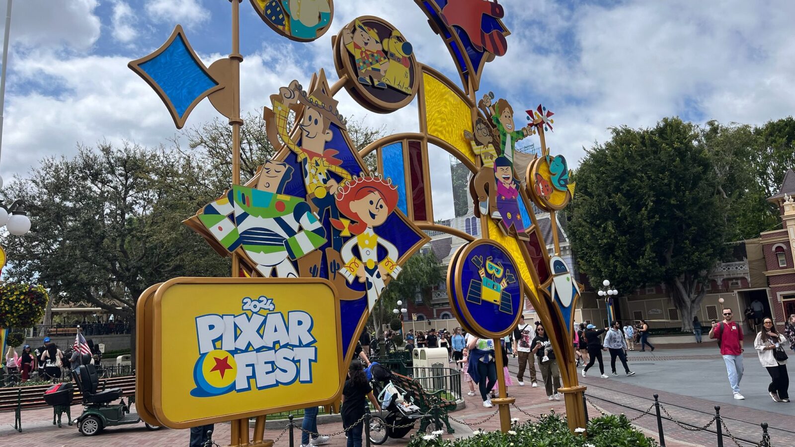 Pixar Fest sign at DIsneyland