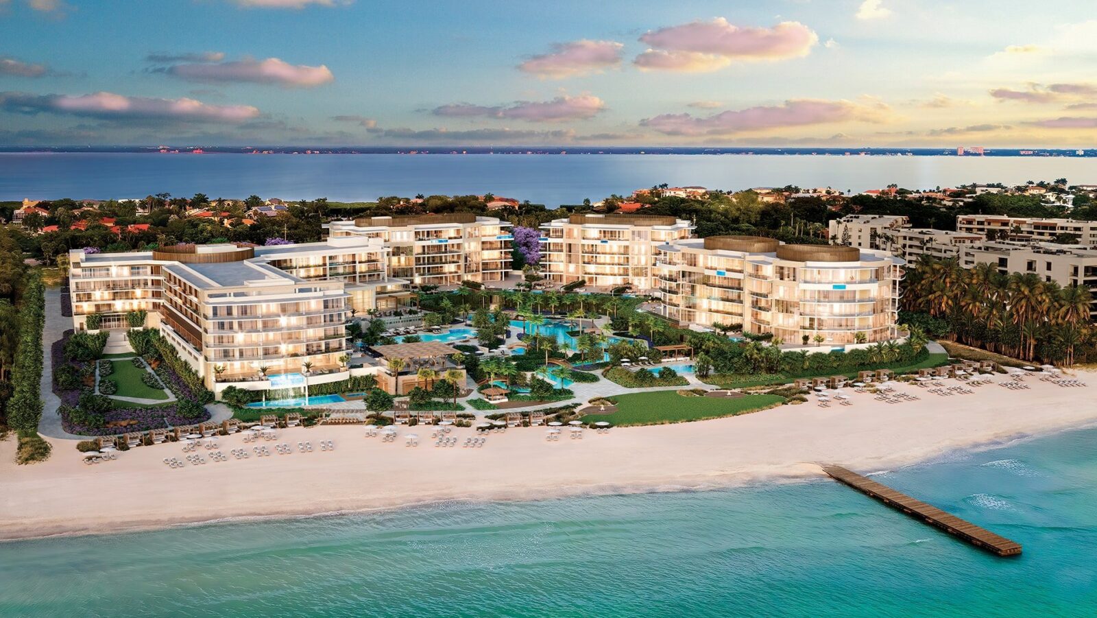 Aerial rendering of St. Regis Longboat Key