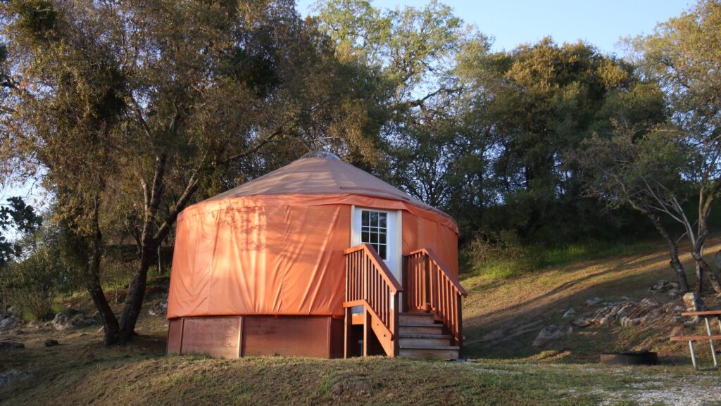 Yurt at RVC Outdoor Destinations near Yosemite California for glamping