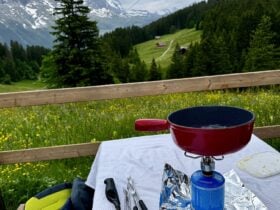 fondue picnic in Switzerland