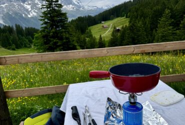 fondue picnic in Switzerland