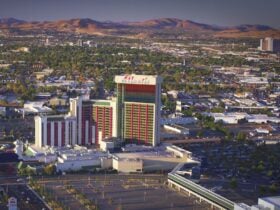 aerial view of Atlantis Casino Resort Spa
