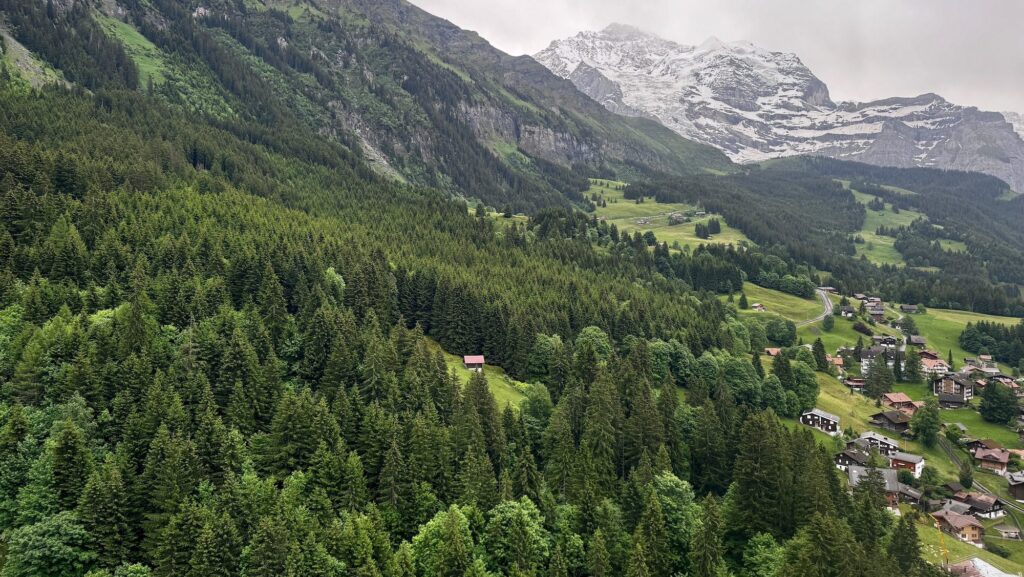 View of Wengen in Switzerland