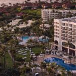 Aerial view of Fairmont Kea Lani resort and ocean