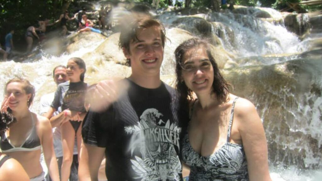 Allison Tibaldi and Alec Tibaldi Dunn's River Falls, Jamaica