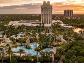 Sunset view of Hyatt Regency Coconut Point