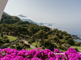 View of mountains and sea at Santavenere hotel in Italy