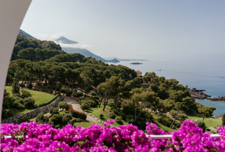 View of mountains and sea at Santavenere hotel in Italy