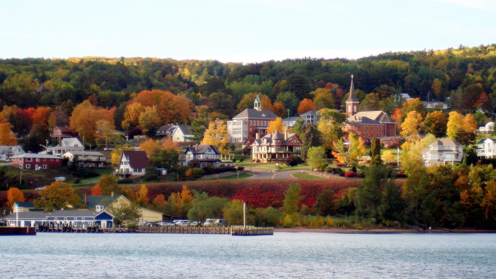 A fall view of Bayfield, Wisconsin