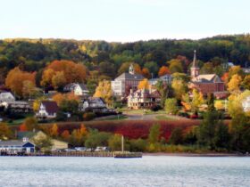 A fall view of Bayfield, Wisconsin