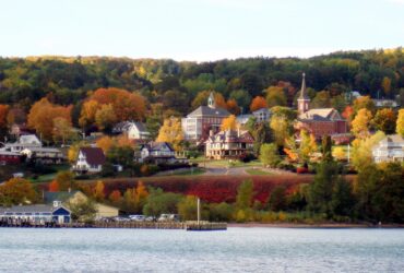 A fall view of Bayfield, Wisconsin