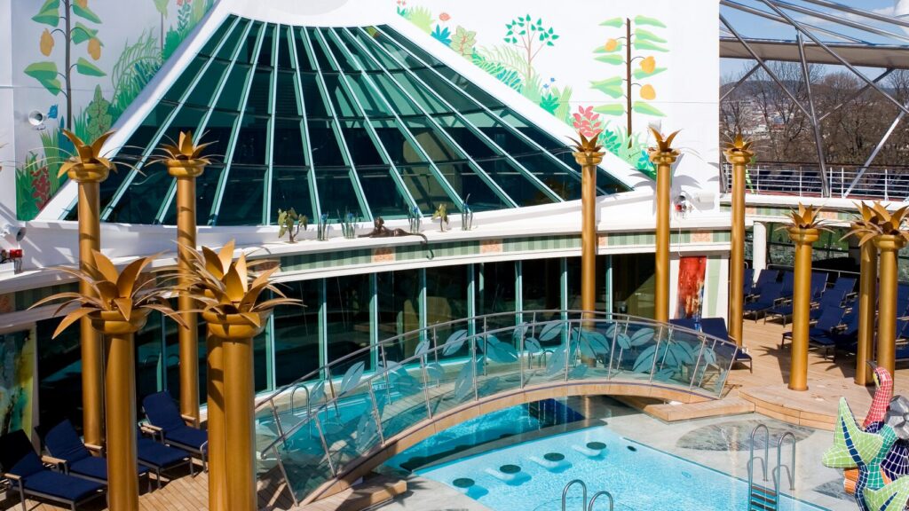 Pool deck on a Royal Caribbean ship