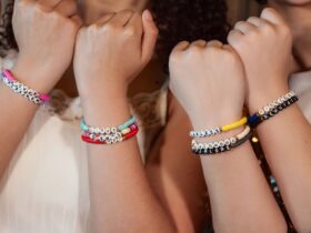 People wearing Taylor Swift friendship bracelets