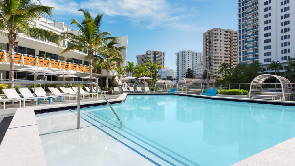 The pool at The Gates Hotel South Beach