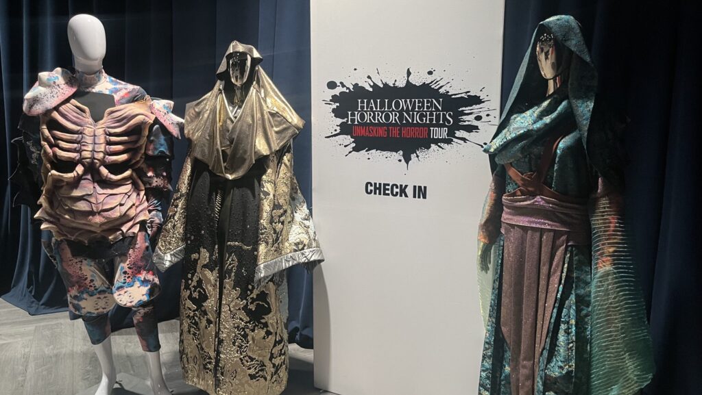 Check-in area of Unmasking the Horror Tour at Universal Orlando Resort