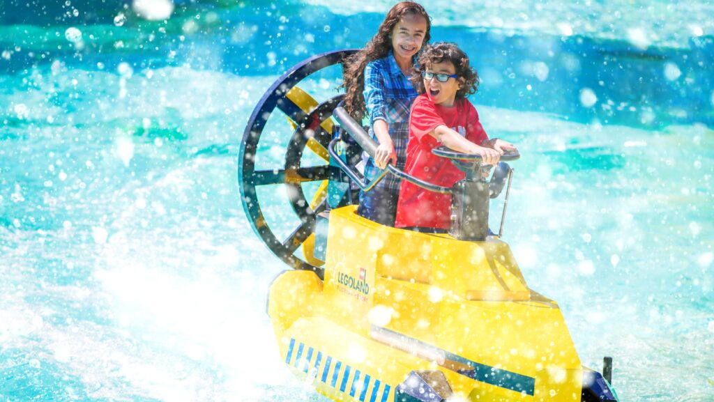 Kids on the AQUAZONE Wave Racers at LEGOLAND Florida