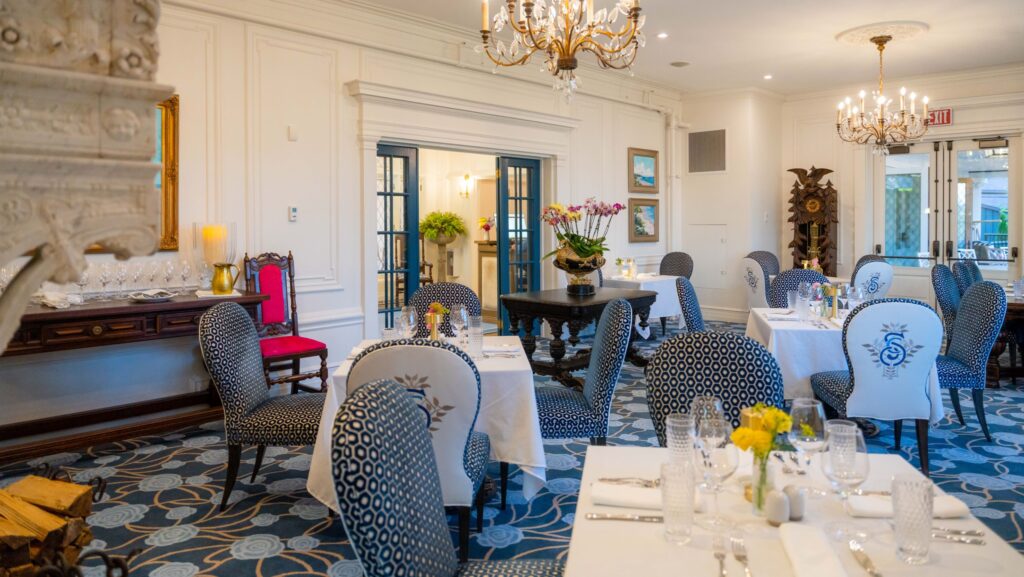 The main dining room at The Straits restaurant at The Inn at Stonecliffe