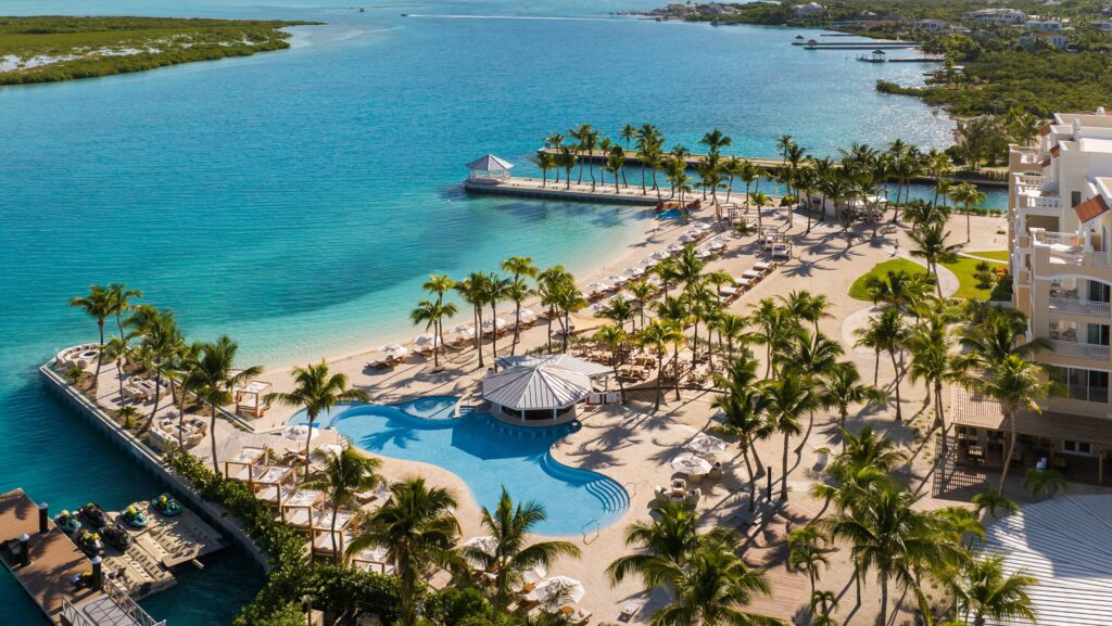 An aerial view of Blue Haven Resort on Providenciales