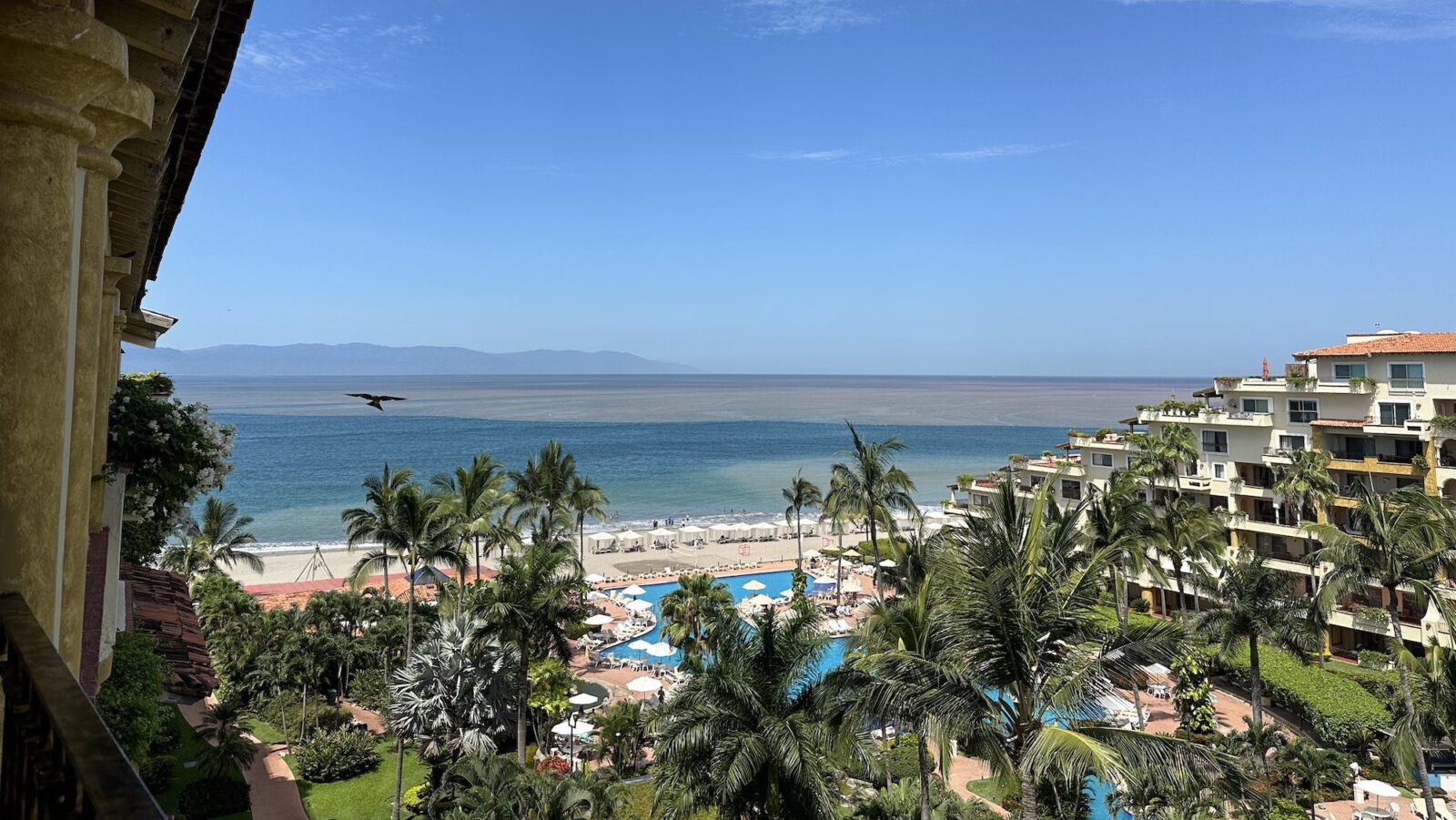 view of Bay of Banderas from an upper floor of Velas Vallarta